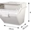 Plastic Ingredient Storage Bin with PC Grain Scoop (Capacity: 47L) - Image 2