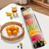Plastic Condiment Rack with 8 Compartments and Transparent PC Lid (Size: 59x19x17cm) - Image 3