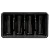 4 Compartments Black Plastic Cutlery Rack Rectangle Shaped (Size: 51x28.5x10cm) - Image 3