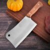 10 Inches Long Bone Chopper Knife - Sharpened Thickened Blade with Wooden Handle - Image 3