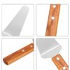 Stainless Steel Triangle Pizza Lifter Server with Wooden Handle - Image 3