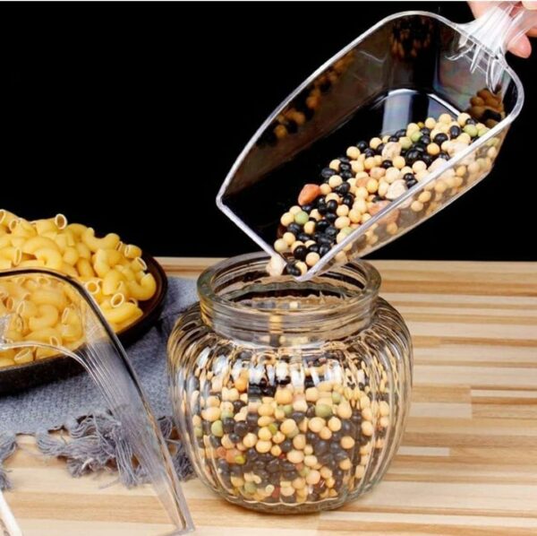 395gms Capacity PC FLAT Bottom Ice Scoop, Flour, Sugar, Grain, Popcorn, Ice Cube Scoop (Scoop Size No:2: 29x10x5cm, Capacity:395 Grams Approx) - Image 3