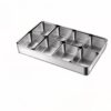 8 Compartments Condiment Box Stainless Steel for Storing Spices, Salad Toppings, Masala with Stainless Steel Lid, Food Grade (Size: 8 Compartments) - Image 4