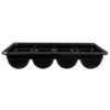 4 Compartments Black Plastic Cutlery Rack Rectangle Shaped (Size: 51x28.5x10cm) - Image 4