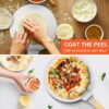 10 Inches Wide Round Flat Pizza Lifter Shovel Pizza Peel with 6.5 Inches Long Wooden Handle - Image 4