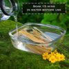 10 Inches Bamboo Wooden Based Food Grade Hygienic Wooden Kebab Stick, Roast BBQ Skewers, Barbecue Sticks, Manchurian Paneer Tikka Starter Picker, Fruit Disposable Single Leg Fork Stick (Stick Size: 10 Inches Approx, Quantity: 90 Sticks Approx) - Image 4