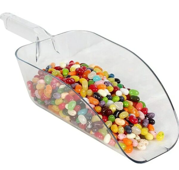 395gms Capacity PC FLAT Bottom Ice Scoop, Flour, Sugar, Grain, Popcorn, Ice Cube Scoop (Scoop Size No:2: 29x10x5cm, Capacity:395 Grams Approx) - Image 4