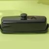 Black Butter Box Polycarbonate Based Butter Holder Tray with Polycarbonate Lid & Stainless Steel Butter Knife (Colour: Black Tray with Black Lid) - Image 5