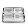 4 Compartments Condiment Box Stainless Steel for Storing Spices, Salad Toppings, Masala with Stainless Steel Lid, Food Grade (Size: 4 Compartments) - Image 5