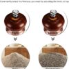 8 Inches Single Wooden Pepper Mill/Salt Mill Round Shaped Walnut Brown Hand Operated Grinder Crusher Seasoning Kitchen Tool - Image 5