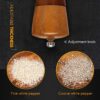 6 Inches Wooden Pepper Mill and Salt Mill Round Shaped Walnut Brown Hand Operated Grinder Crusher Seasoning Kitchen Tool (Size: 5x5x15cm) - Image 5