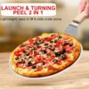 10 Inches Wide Round Flat Pizza Lifter Shovel Pizza Peel with 6.5 Inches Long Wooden Handle - Image 5