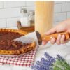 Stainless Steel Triangle Pizza Lifter Server with Wooden Handle - Image 5