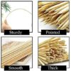 10 Inches Bamboo Wooden Based Food Grade Hygienic Wooden Kebab Stick, Roast BBQ Skewers, Barbecue Sticks, Manchurian Paneer Tikka Starter Picker, Fruit Disposable Single Leg Fork Stick (Stick Size: 10 Inches Approx, Quantity: 90 Sticks Approx) - Image 5