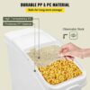 ABS Toughened Plastic Ingredient Bin With Lid, PC Ice Scoop and Wheels (Capacity: 81 Litres Approx) - Image 4