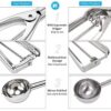 5cm Wide Stainless Steel Ice Cream Scooper with Spring, Ice Cream Picker Extractor (Size: Medium) - Image 6