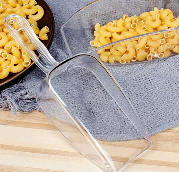 395gms Capacity PC FLAT Bottom Ice Scoop, Flour, Sugar, Grain, Popcorn, Ice Cube Scoop (Scoop Size No:2: 29x10x5cm, Capacity:395 Grams Approx) - Image 5