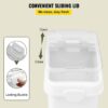 ABS Toughened Plastic Ingredient Bin With Lid, PC Ice Scoop and Wheels (Capacity: 81 Litres Approx) - Image 6