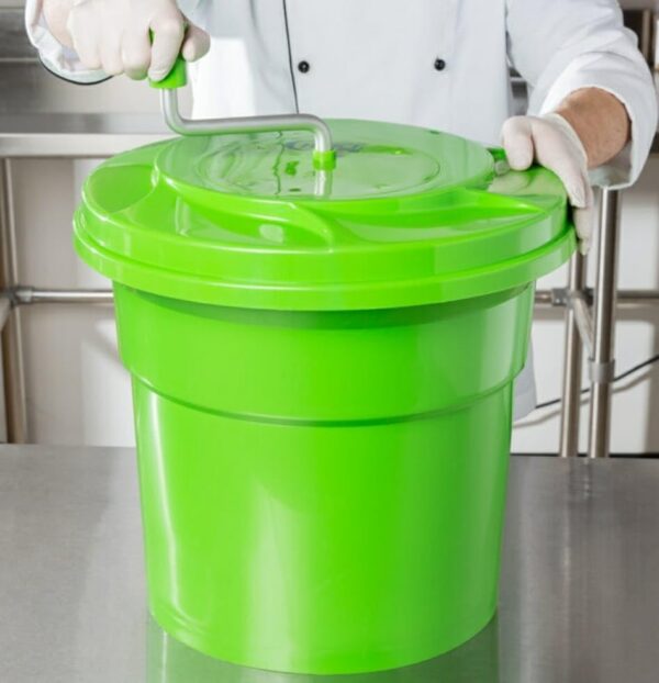 12L Plastic Salad Spinner Green (Size: 12L Capacity) - Image 7