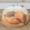 Round Wooden Bamboo Base with Transparent Acrylic Lid (Size: 26cm Wide) - Image 8