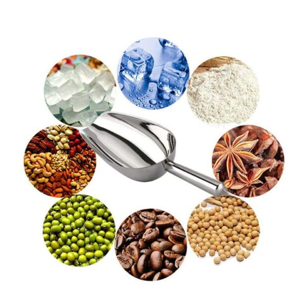 Stainless Steel Ice Scoop, Flour Scoop, Grain Scoop, Popcorn Scoop, Ice Server Scoop (Size: Medium) - Image 9