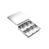 6 Compartments Condiment Box Stainless Steel for Storing Spices, Salad Toppings, Masala with Stainless Steel Lid, Food Grade (Size: 6 Compartments)