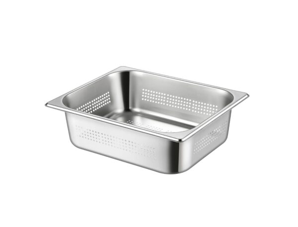 SS 1/2 Perforated GN PAN with 10cm Depth (Size: 32.5×26.5cm, Pan Depth: 10cm)