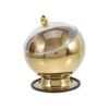 12cm Wide Golden Oblique Bowl with PC Lid & Silicone Base (Small Size: 14x12cm)