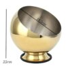 18.5cm Wide Golden Oblique Bowl with PC Lid & Silicone Base (Big Size: 22x18.5cm) - Image 2
