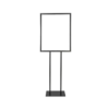 Electric A2 Sized Black LED Standing Display Board Stand (Display Area: 60x40cm)