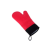 36.5cm Long Red Silicon Baking Oven Gloves with Cotton Lining and Heat Resistance (Quantity: 2pc)