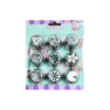 9pcs SS Russian Unique Nozzle Set Professional - Food Grade Hygienic (Quantity: 9pcs/pack - All Nozzles of Unique Patterns)