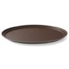 25 Inches Oval Anti Skid Super Fibre Tray Heavy Duty Non Slip Oval Shape Tray (Tray Colour - Brown, Tray Size - 25 x 20 Inches)
