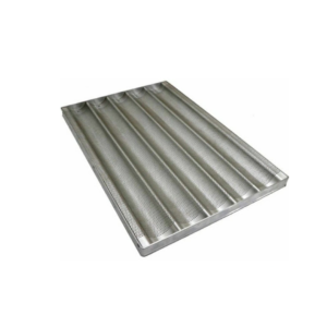 5 Slot Aluminium Baguette Tray Non-Stick French Loaf Bread Tray with Covered Border (Colour: Silver, Size: 16x24 Inches)
