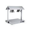 615W Electric SS Double Headed Food Lamp Warmer With Top And Bottom Heating (Colour: Silver)