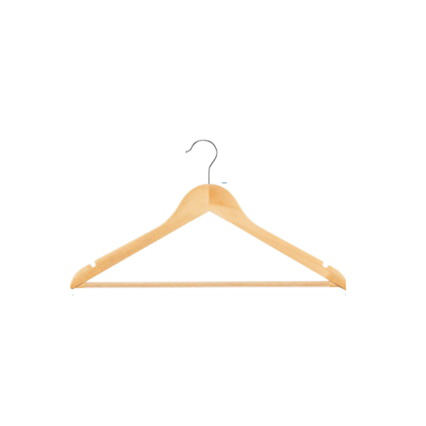 Pinewood Based Durable Sturdy Wooden Cloth Hangers with 360° (Pack of 1Pc)