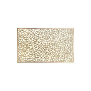 Pack of 6 Glossy 12×18 Inches Rectangle NET Table Placemats with Firm Grip Rubber Bottom (Colour: Gold)(Code: 5-12-66)