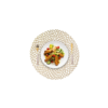 Pack of 6 Glossy 15 Inches Wide Round NET Table Placemats with Firm Grip Rubber Bottom (Colour: Gold)(Code: 5-12-68)