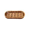 Oval 25x10cm Polyrattan Basket for Spoon Cutlery with Metal Wires - Walnut Brown (Size: 25x10x5cm)