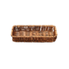 Rectangular 23x8cm Polyrattan Basket for Spoon, Cutlery with Metal Wires - Walnut Brown (Size: 23x8x5cm)