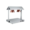 615W Electric SS Double Headed Food Lamp Warmer With Top And Bottom Heating (Colour: Rose Gold)