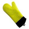 36.5cm Long Fluorescent Green Silicon Baking Oven Gloves with Cotton Lining and Heat Resistance (Quantity: 2pc)