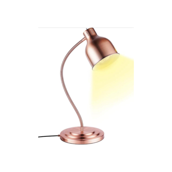 Electric Tiltable 86cm Tall U Shaped Food Warming Standing Lamp (Colour: Rose Gold)