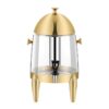 Golden 13L 2 in 1 (Hot & Cold) Tea/Coffee Beverage Dispenser Urn Container with SS Body, Side PC Dome & Stand