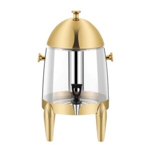 Golden 13L 2 in 1 (Hot & Cold) Tea/Coffee Beverage Dispenser Urn Container with SS Body, Side PC Dome & Stand