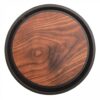16 Inches Wide Round Anti Skid Tray with Wooden Grain Finish Rubber Grip (Size: 41cm Diameter)