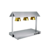 865W Electric SS Triple Headed Food Lamp Warmer With Top And Bottom Heating (Colour: Gold)