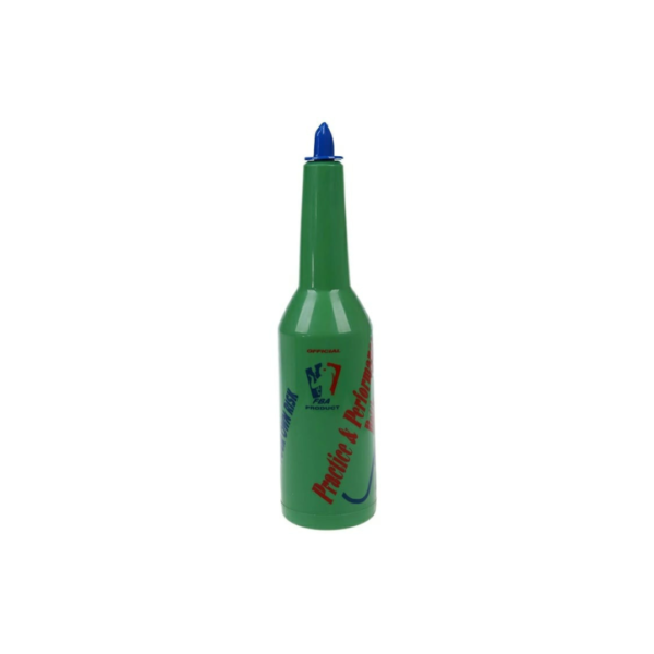 Flair Decorative Bottle Performance Practice Bottle for Bartending Training Purposes with Bottle Stopper (Color: Green)
