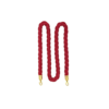 5 Feet Long Removable Red Twisted Velvet Rope for Queue Manager Crowd Control Rope Divider with Golden Chrome Plated Hooks Stanchion Rope Partition Barrier (Rope Material: Velvet, Rope Colour: Red, Rope Length: 5 Feet App.)