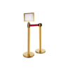 Set of A4 Size Golden Horizontal Instruction Display Board And Golden SS Queue Manager with Red Tape